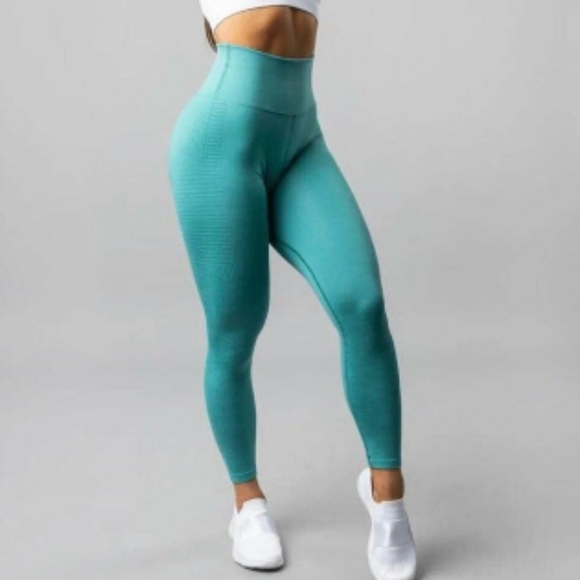 Alphalete Pants - Alphalete Halo Leggings - Aquamarine - S